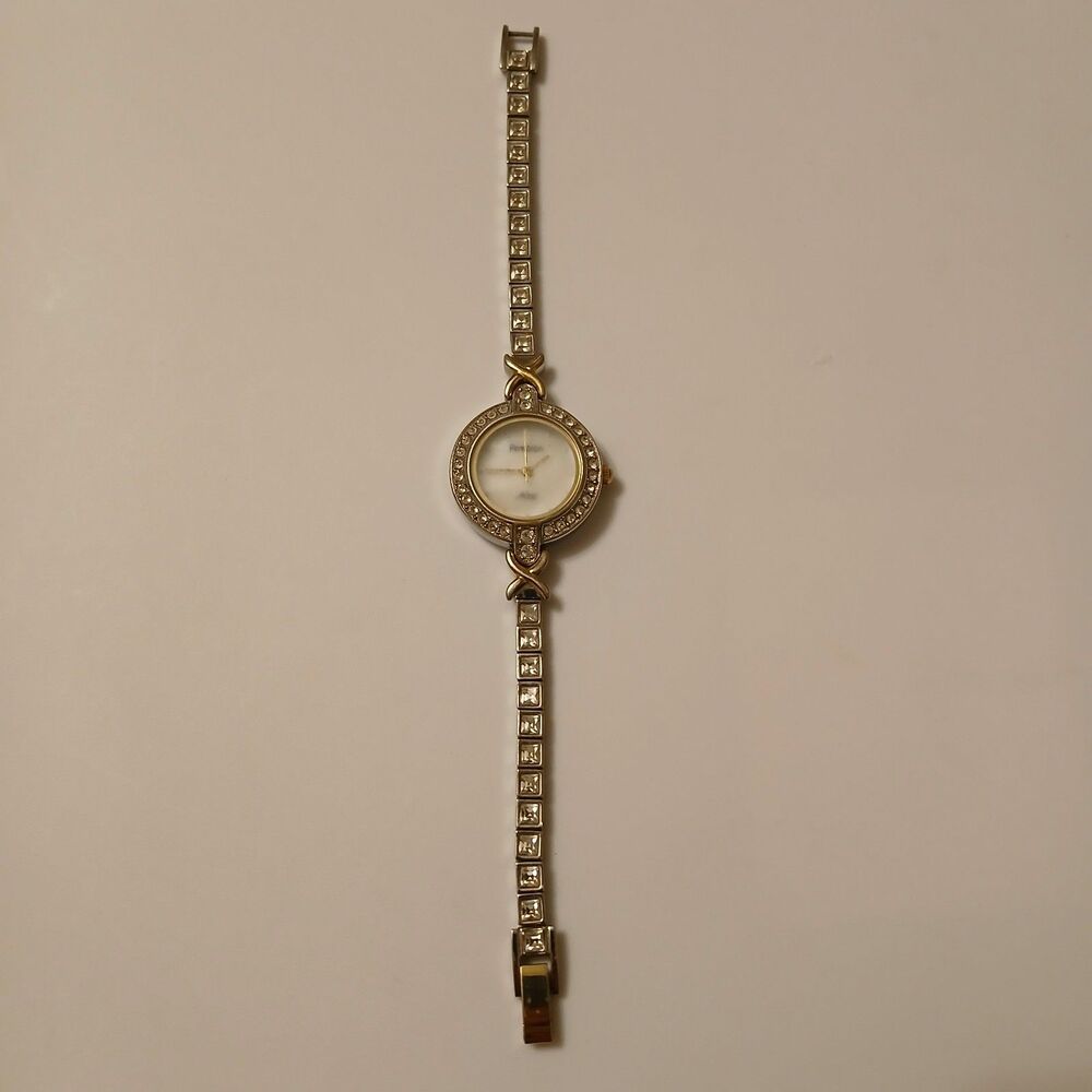 Armitron Now Silver Tone Rhinestone Bling Japan Movt Fashion Watch 75/5037TT